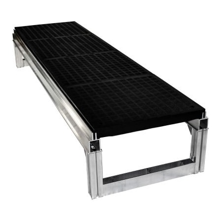 Tennesee Mat Co Wearwell FOUNDATION Smooth Platform KIT 12inH x 18inW x 54inL FP1x12x18x54BK